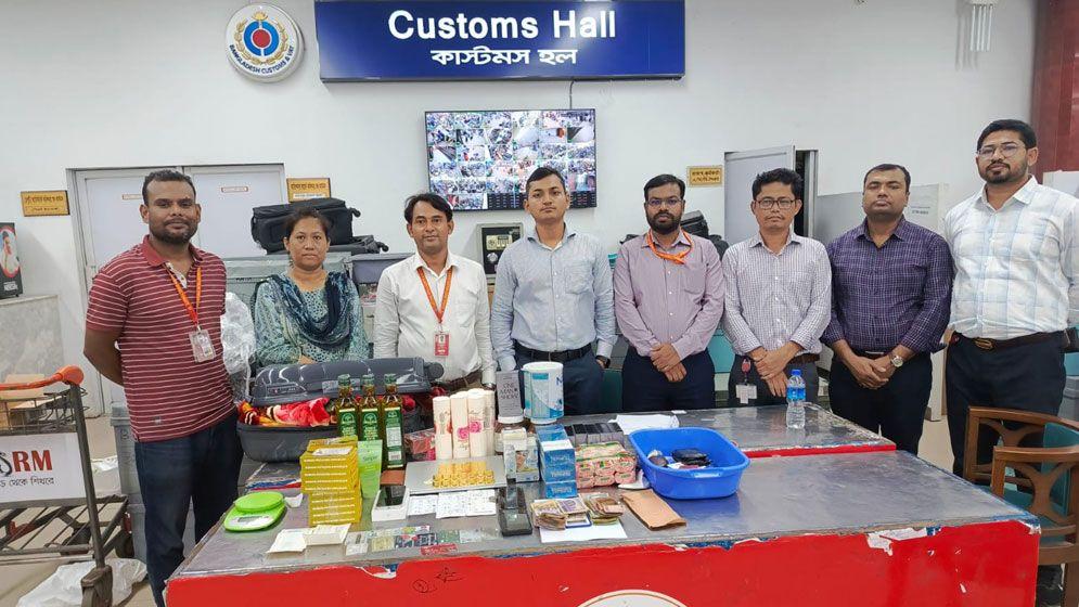 শাহজালাল বিমানবন্দরে পৌনে ৪ কোটি টাকার স্বর্ণের চালান জব্দ