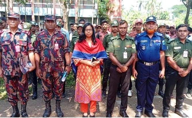 দুর্গাপূজায় পাঁচবিবিতে পুলিশ ও বিজিবির পাশাপাশি  নিরাপত্তায় থাকবেন ৫২৪ আনসার-ভিডিপি সদস্য